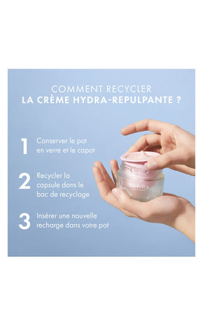 Crème hydratante & repulpante - Acide hyaluronique - Source de roses - 50 ml