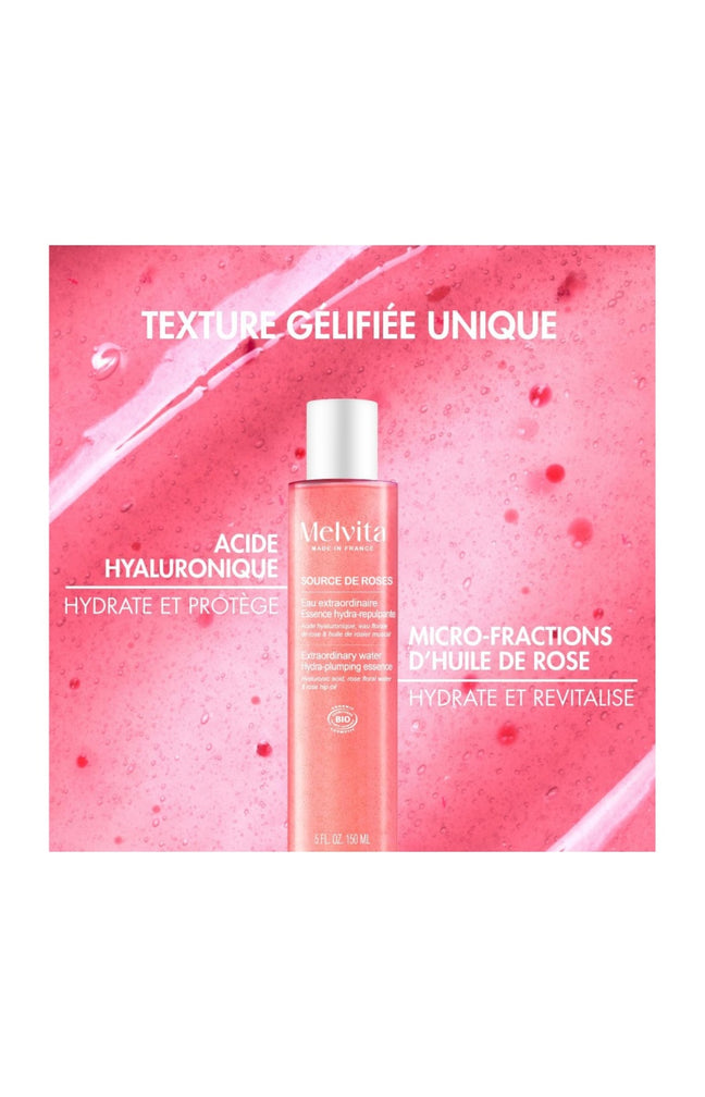 Eau extraordinaire hydra-repulpante - Source de Roses - Acide hyaluronique - 150 ml