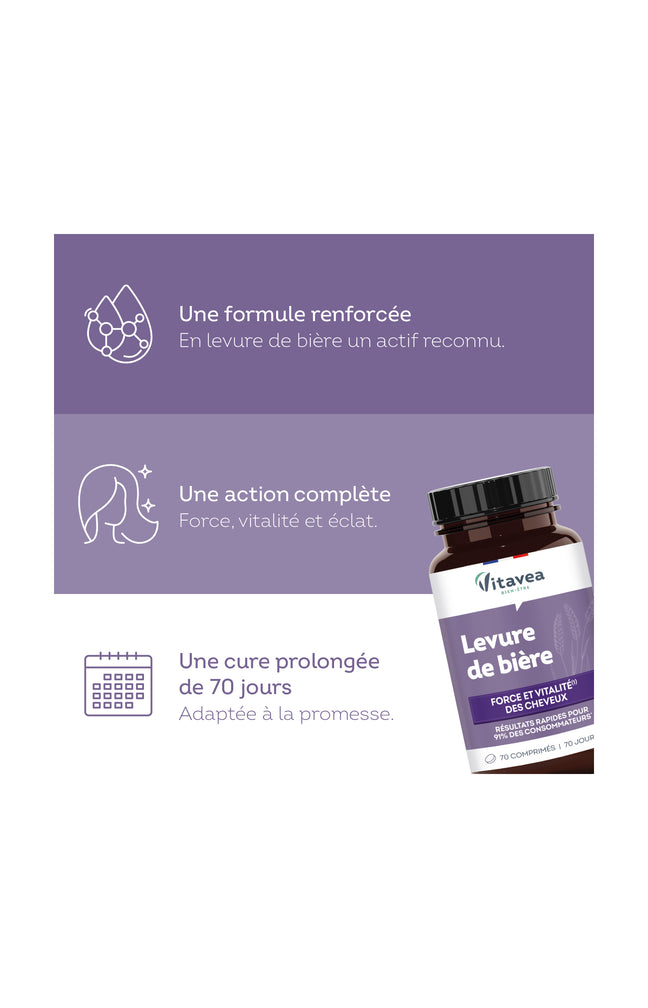 Cure cheveux force & vitalité - Levure de bière - 7 mois