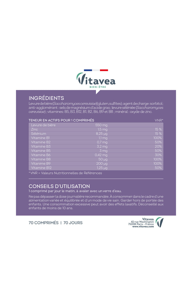 Cure cheveux force & vitalité - Levure de bière - 7 mois