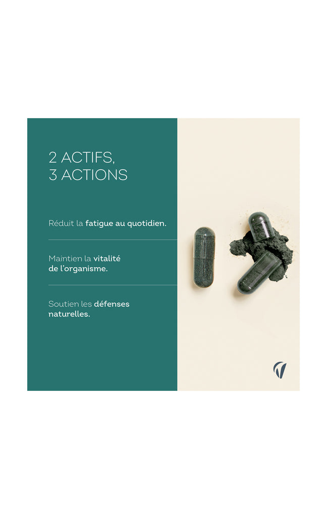 Cure vitalité, énergie & défenses immunitaire - Spiruline vitamine C - 3 mois