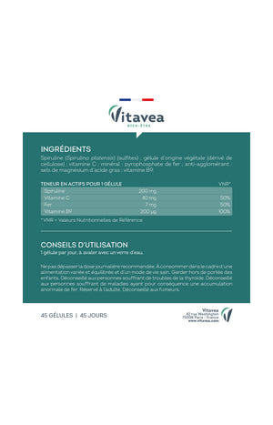 Cure vitalité, énergie & défenses immunitaire - Spiruline vitamine C - 45 jours