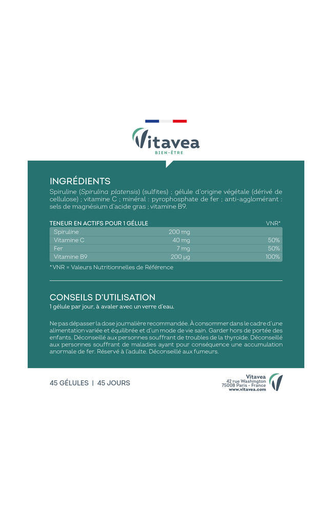 Cure vitalité, énergie & défenses immunitaire - Spiruline vitamine C - 3 mois