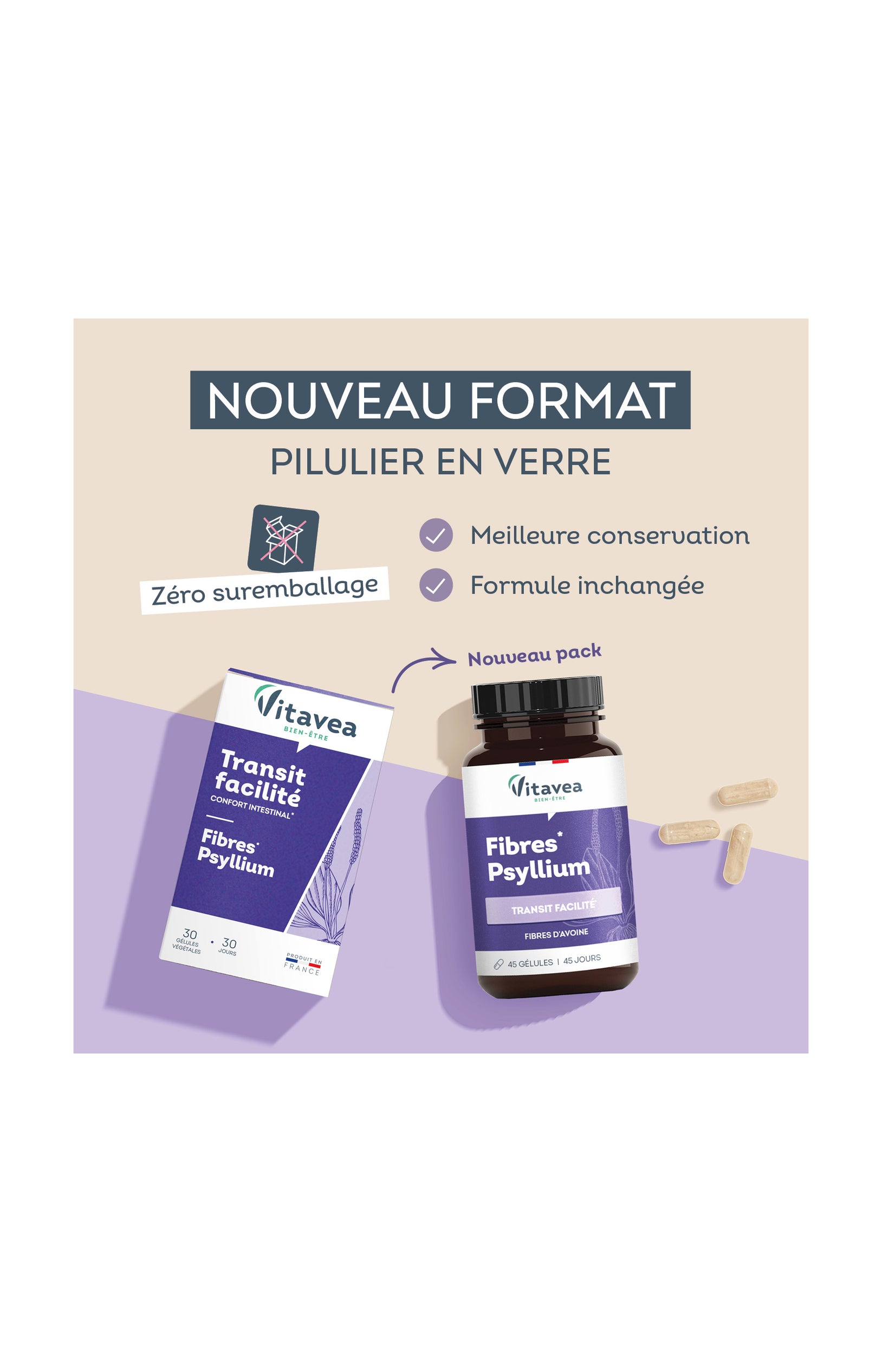 Cure transit - Fibres psyllium - 45 jours