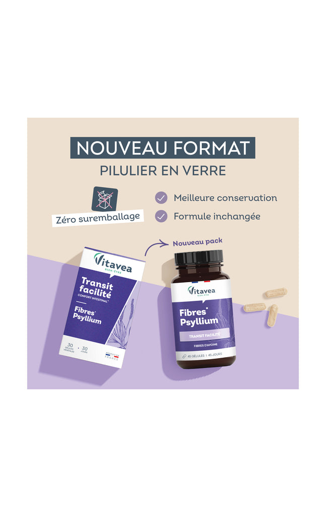 Cure transit - Fibres psyllium - 3 mois
