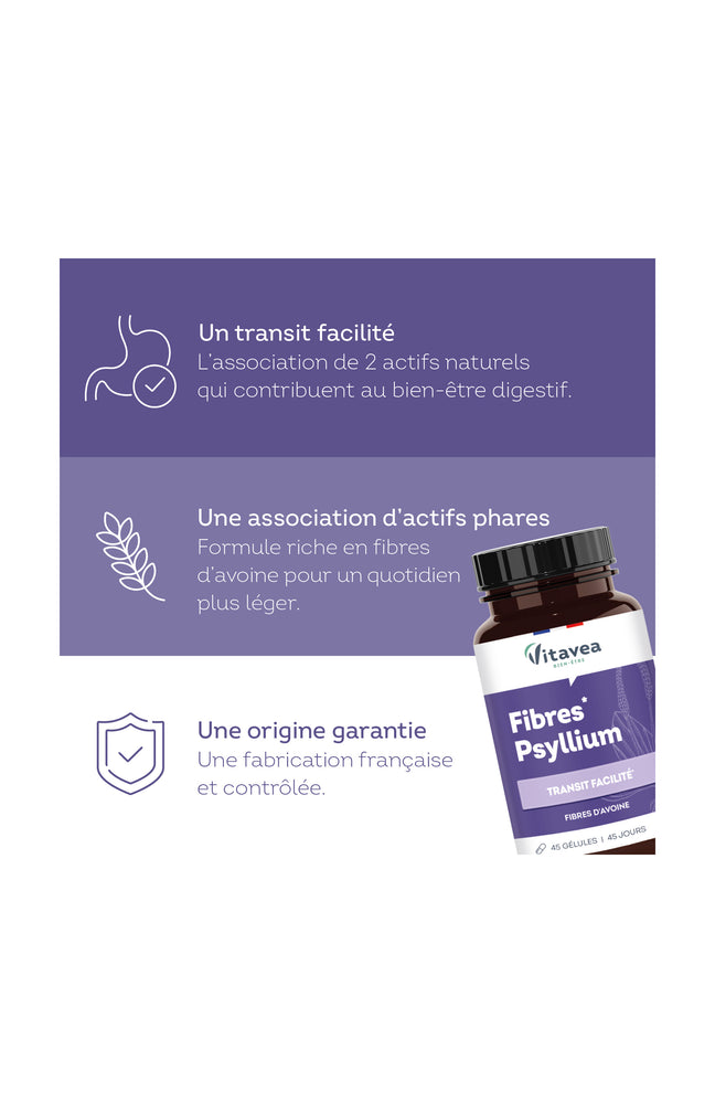 Cure transit - Fibres psyllium - 3 mois