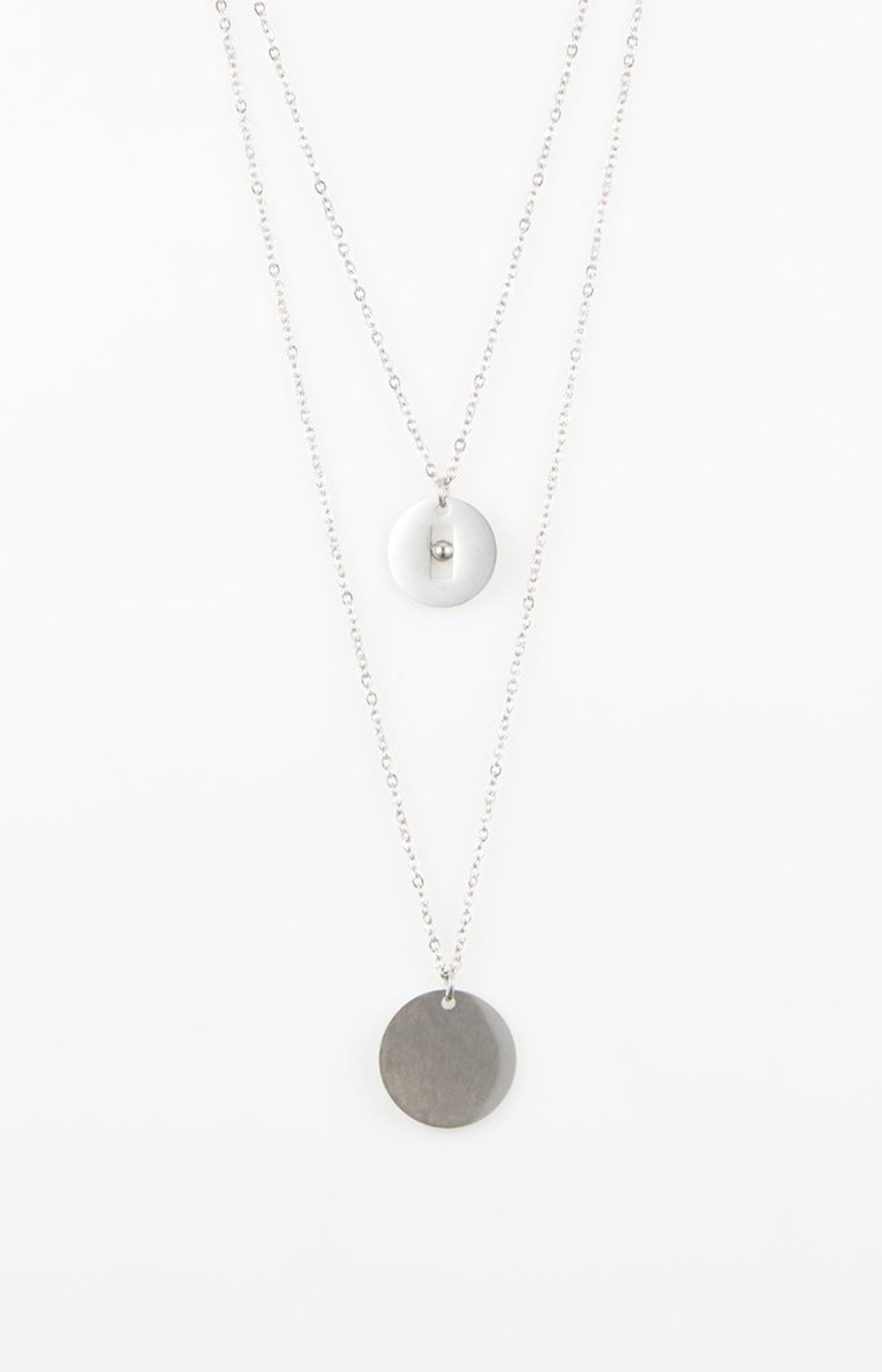 Collier double rangs - Acier inoxydable - Argenté