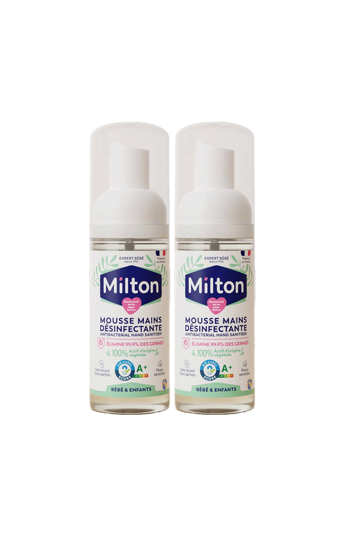 Mousses désinfectantes mains - 2 x 50 ml