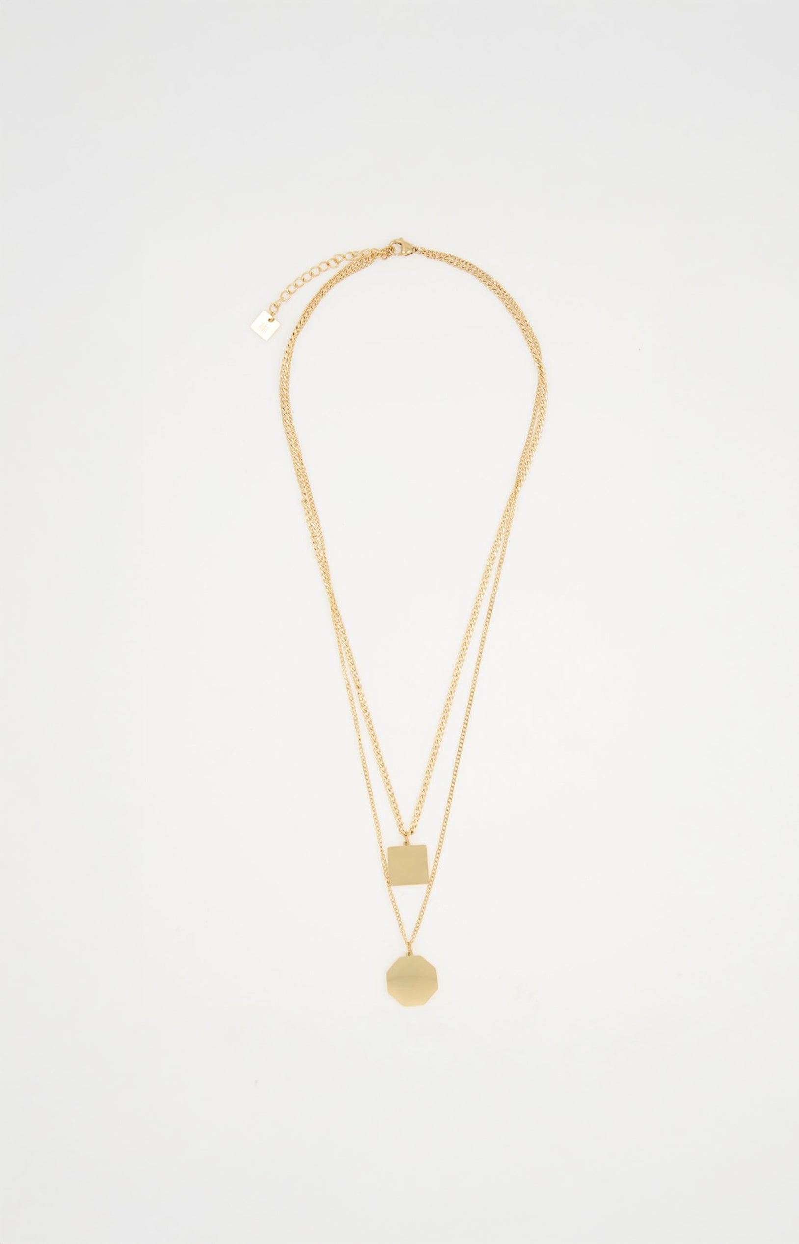 Collier multi-rangs - Acier inoxydable - Doré