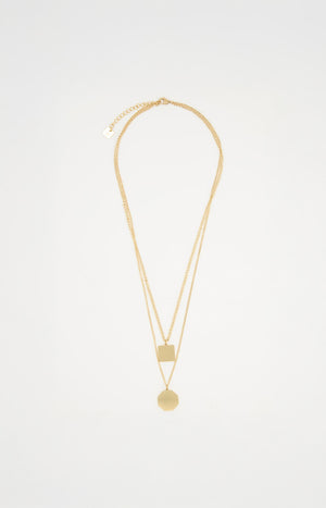 Collier multi-rangs - Acier inoxydable - Doré