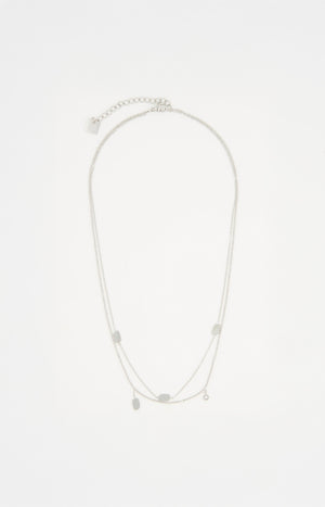 Collier multi-rangs - Acier inoxydable - Argenté