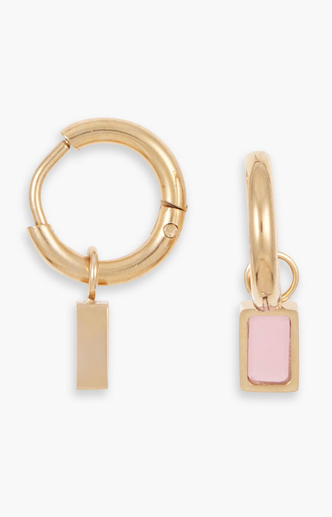 Boucles d'oreilles - Acier inoxydable - Doré & rose