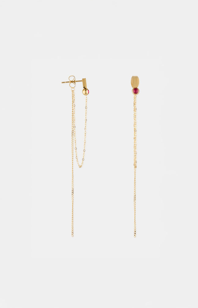 Boucles d’oreilles fines - Acier inoxydable - Doré