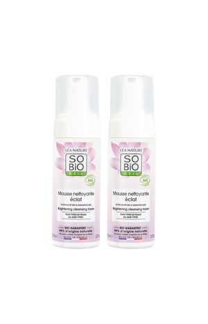 Mousses nettoyantes clarifiante bio - Fleur de lotus - 2 x 150 ml