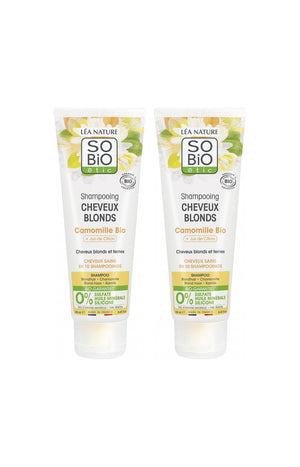 Shampoings réparateurs bio - Camomille & jus de citron - Cheveux blonds - 2 x 250 ml