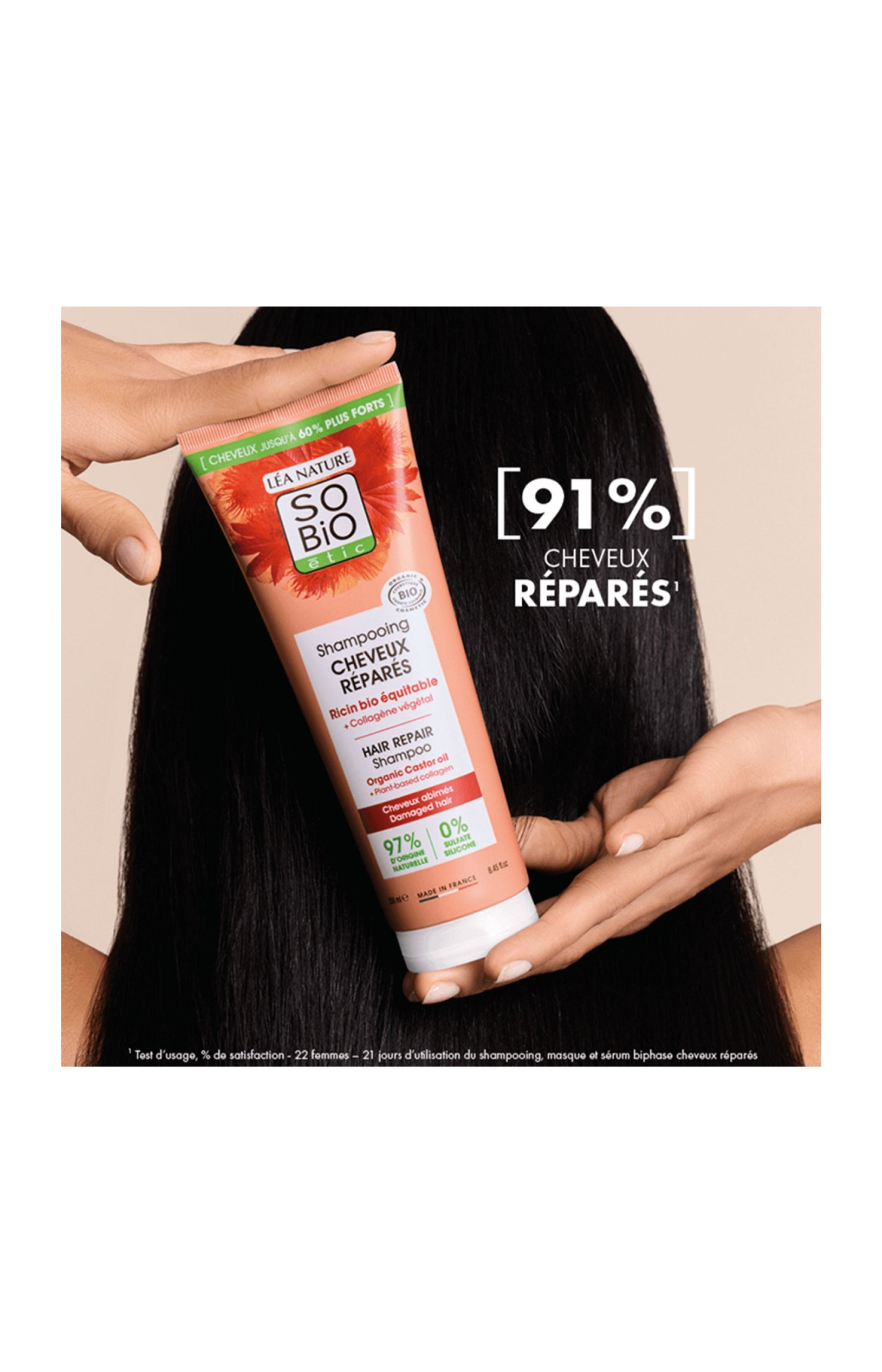 Shampoing réparateur - Ricin & collagène - 250 ml