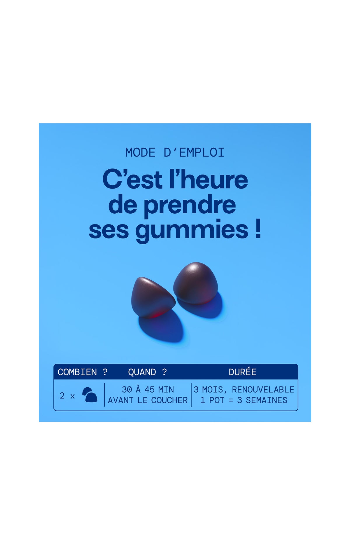Gummies sommeil - Mûre & myrtille - Sans sucres - 21 jours