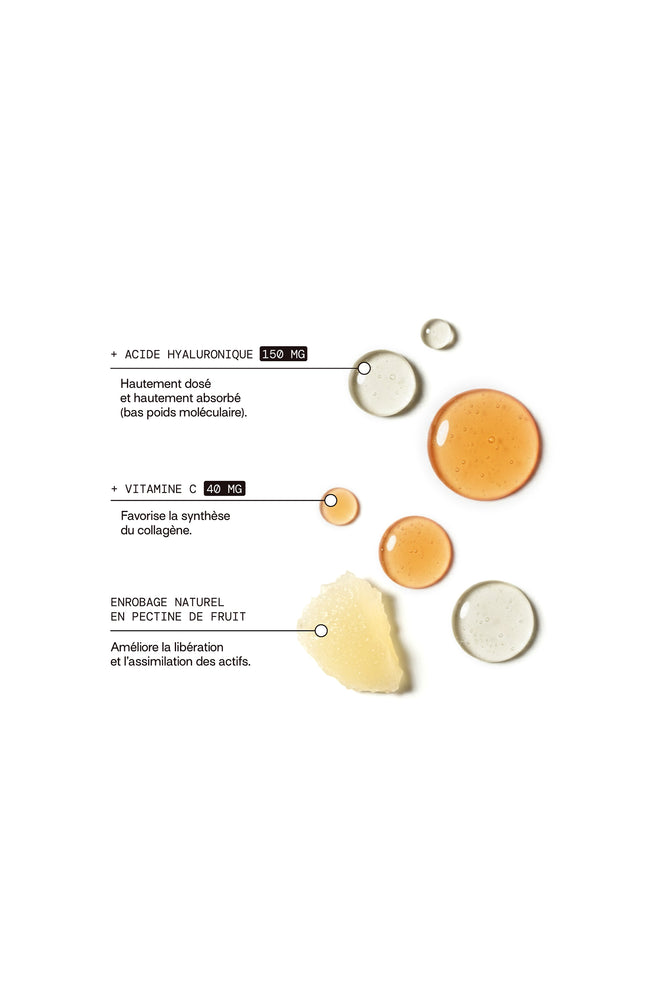 Cure gummies acide hyaluronique - Pêche - Sans sucres - 3 mois