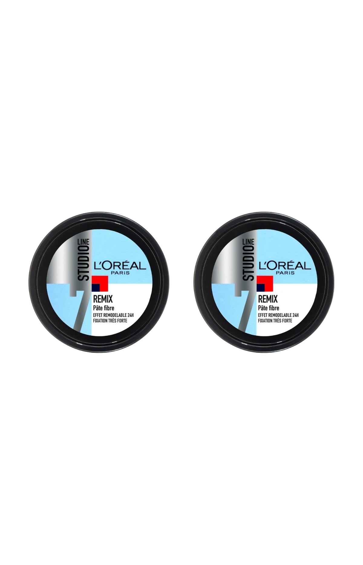 2 pâtes fibre effet remodelable - Studio line remix 24H - 150 ml