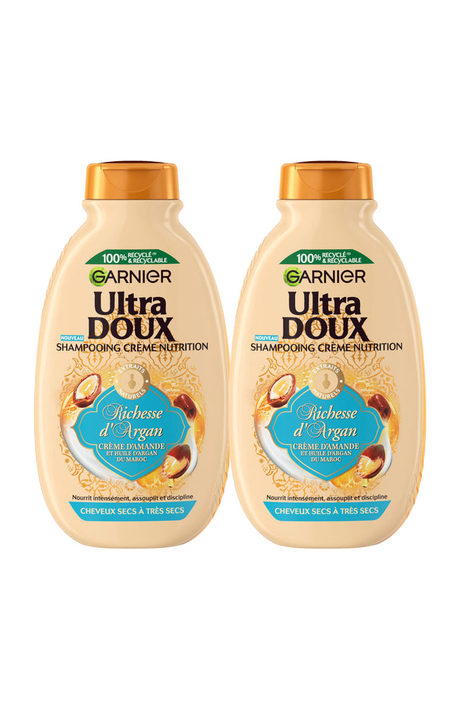 2 shampoings crème nutrition - Cheveux très secs - 250 ml
