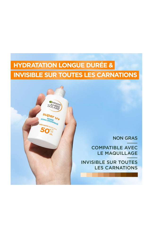 Crème solaire SPF50+ - Acide hyaluronique - 200 ml