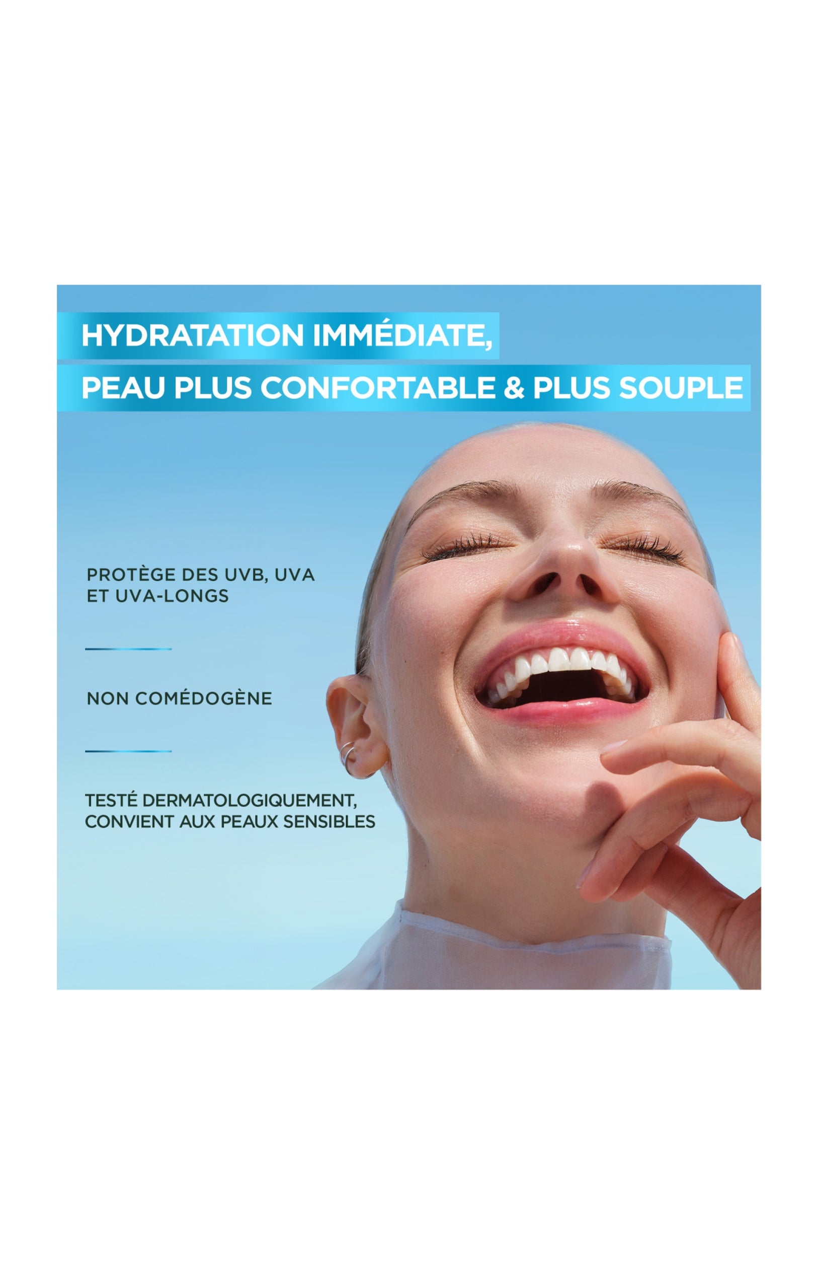 Fluide hydratant invisible SPF50+ - Acide hyaluronique - 40 ml