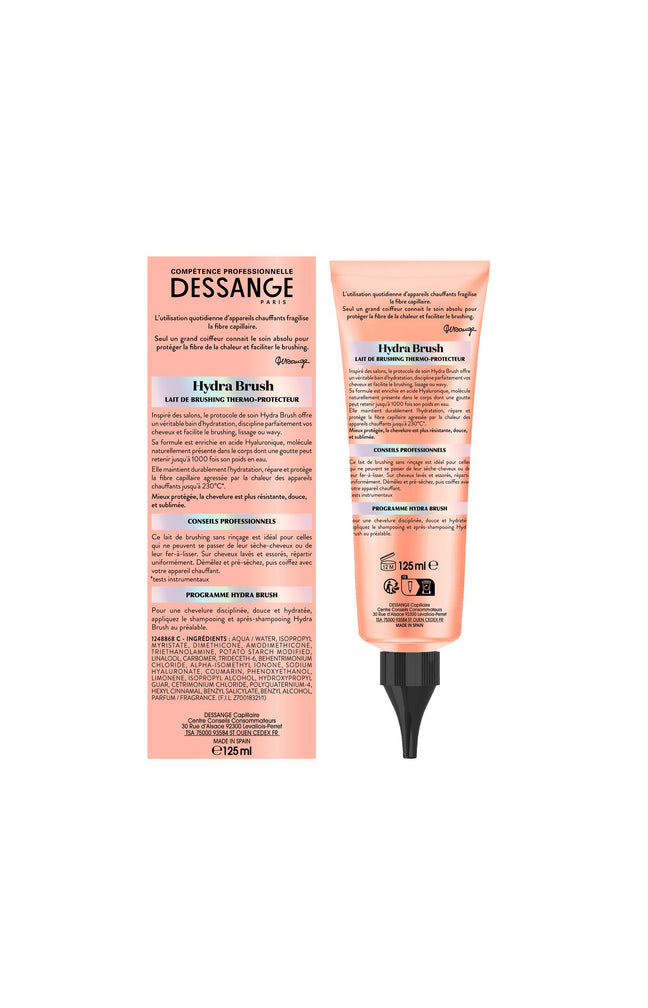 Lait thermo-protecteur - Hydra Brush - Cheveux exposés aux appareils chauffants - 125 ml