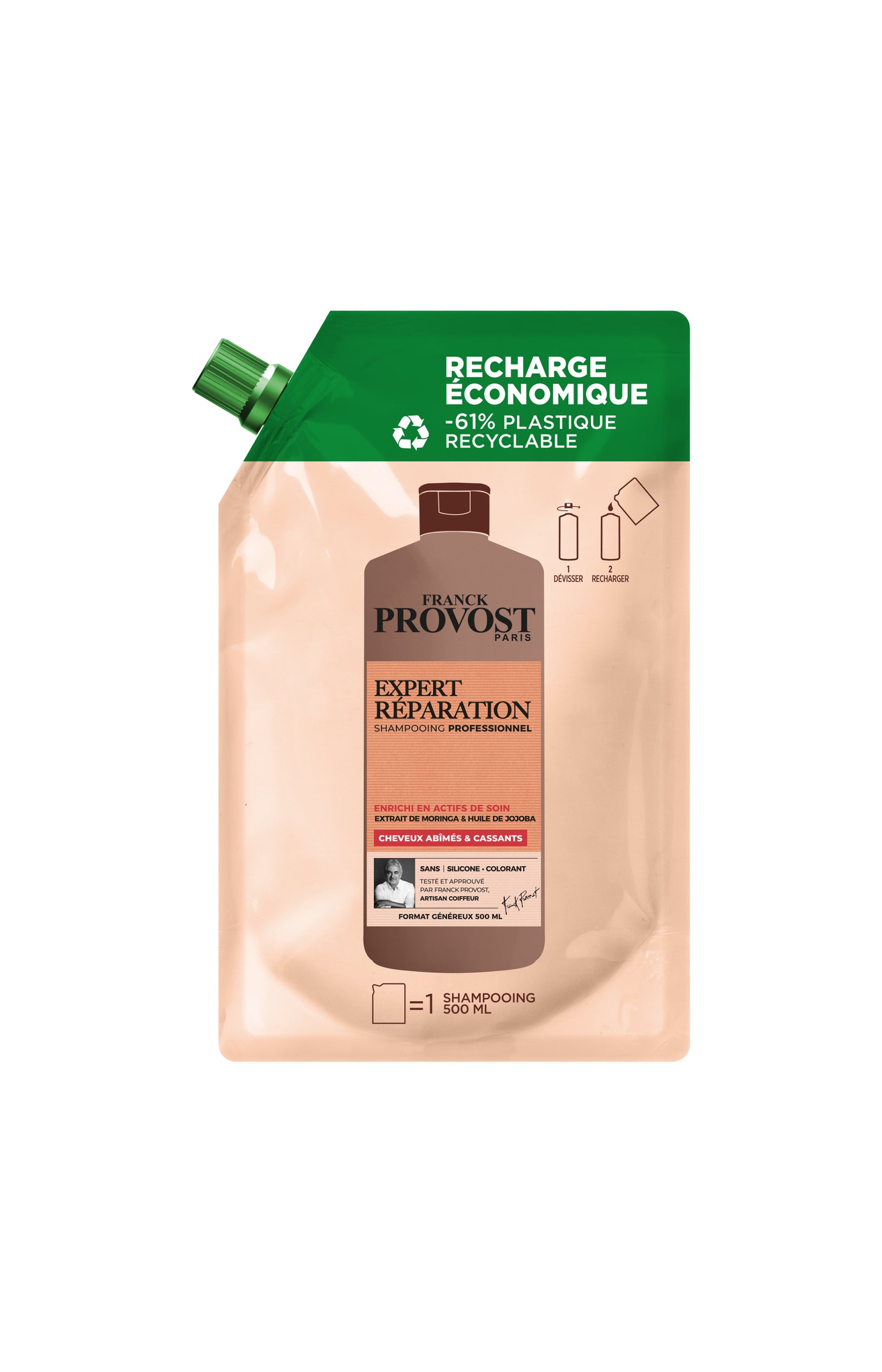 2 recharges shampoings - Expert répartition - 500 ml