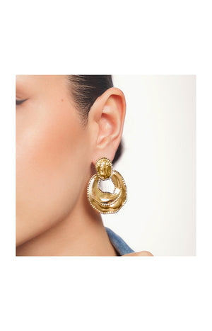 Boucles d'oreilles - Ninon - Acier inoxydable - Doré