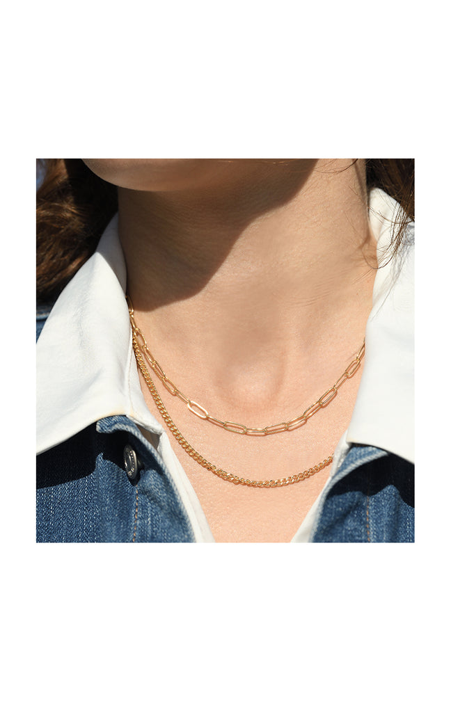 Collier double rang - Stefania - Acier inoxydable