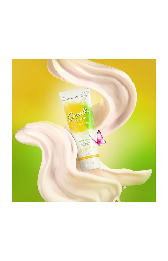 Lait capillaire Hydratant - Smoothies Ananas - Cheveux secs, frisés & crépus - 250 ml