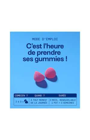 Cure gummies magnésium - Fruits rouges - Sans sucres - 3 mois