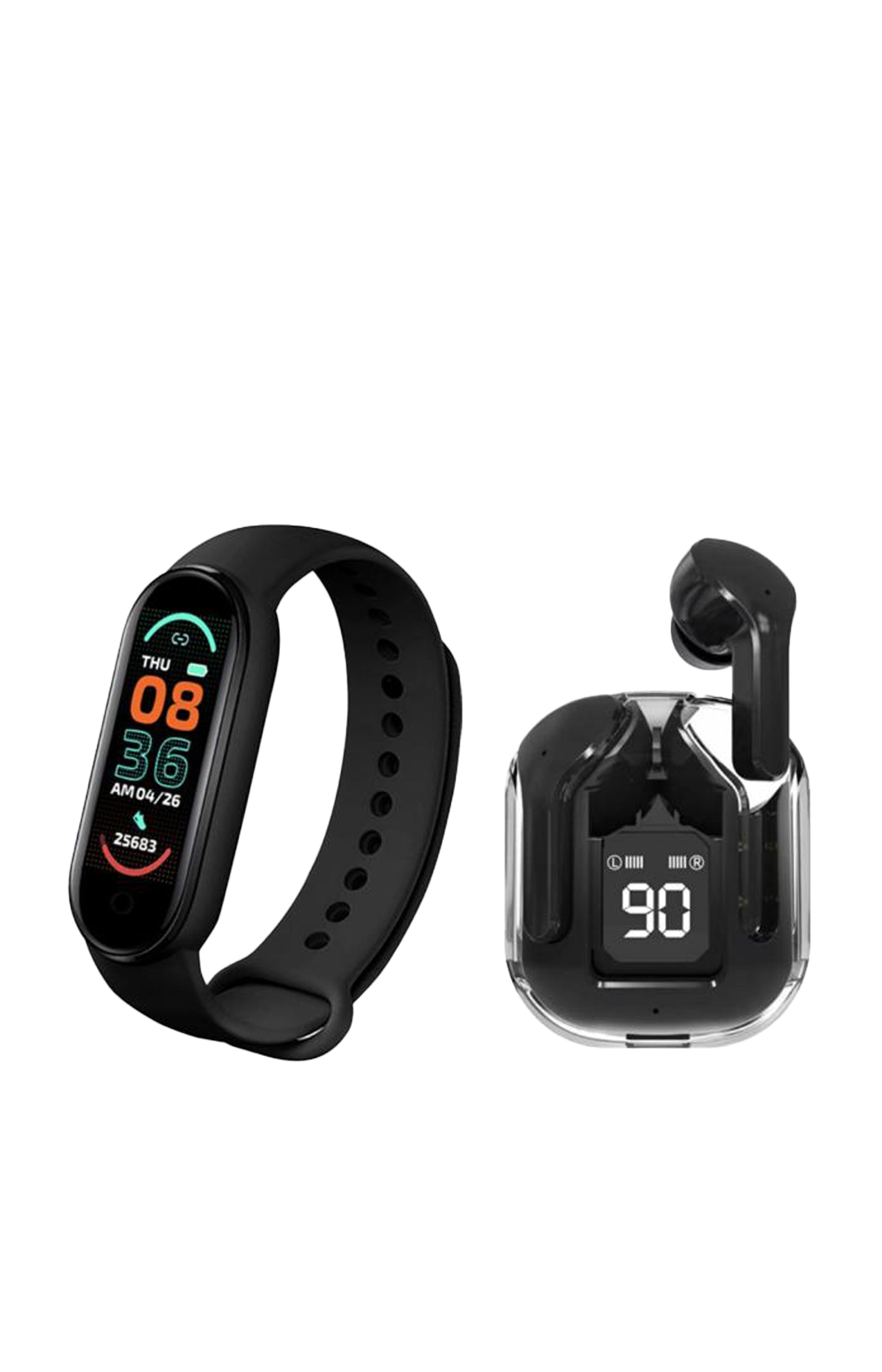 Pack sport - Bracelet connecté & écouteur sans fil - Noir