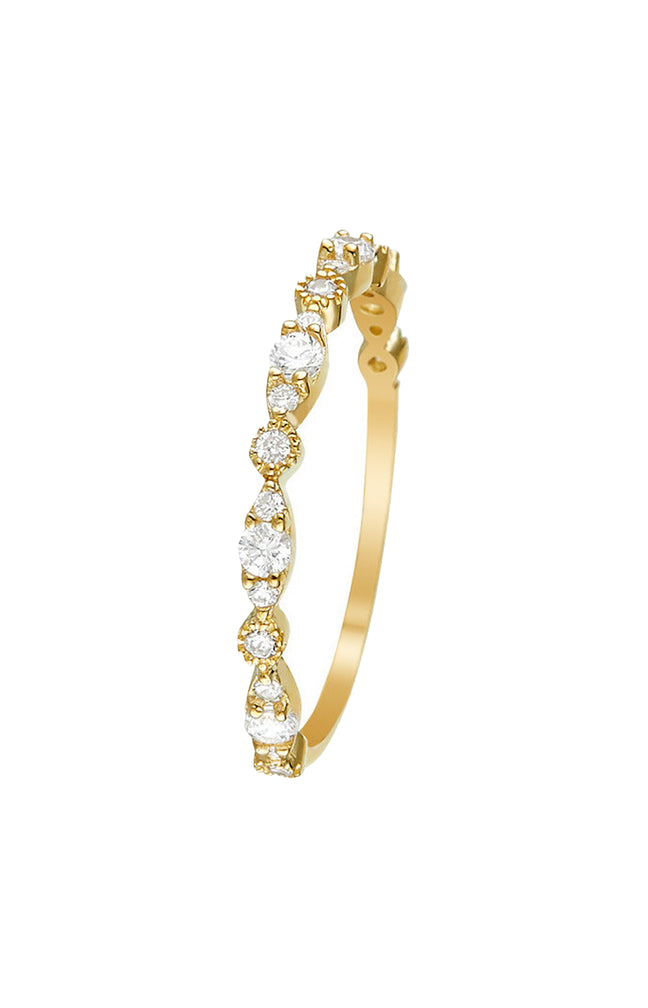 Bague "Relation" - Or Jaune et Zirconium