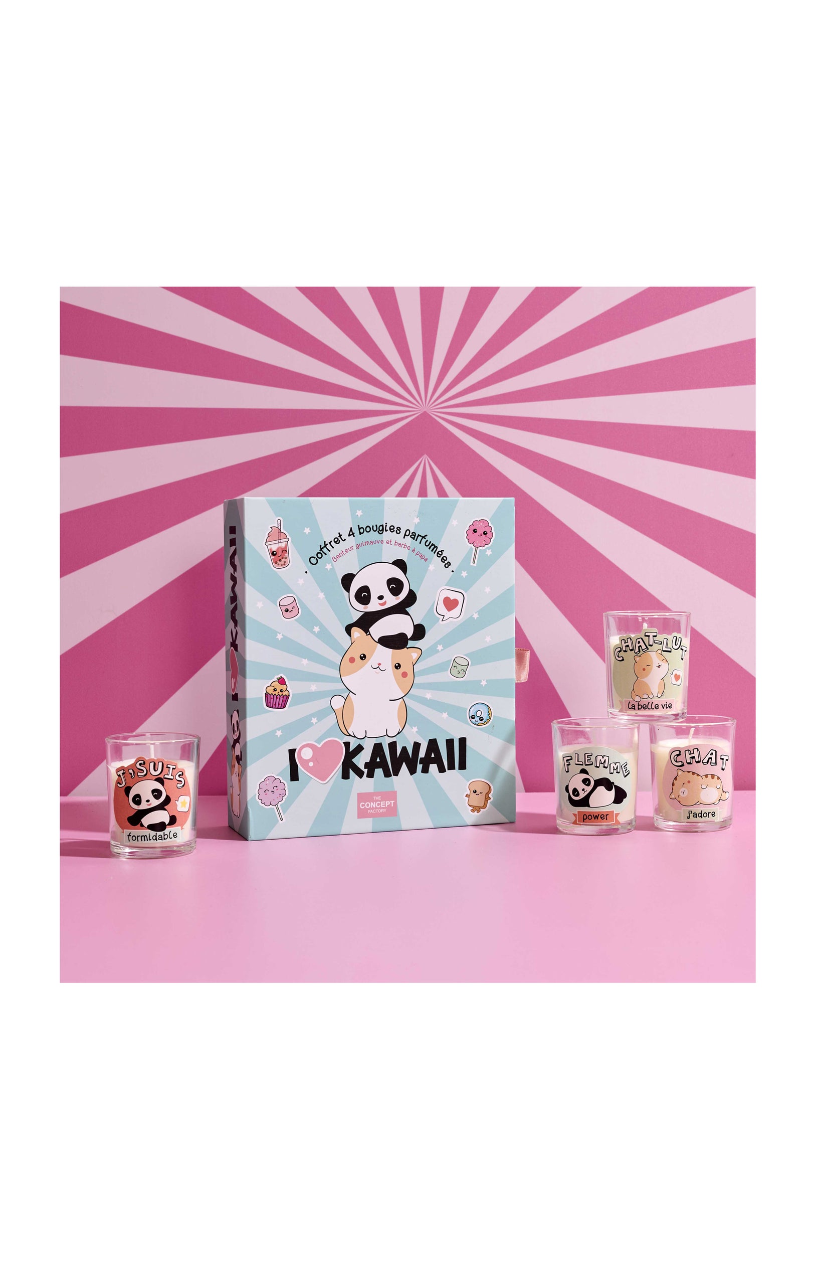 Coffret Kawaii – Bougies parfumées - x 4