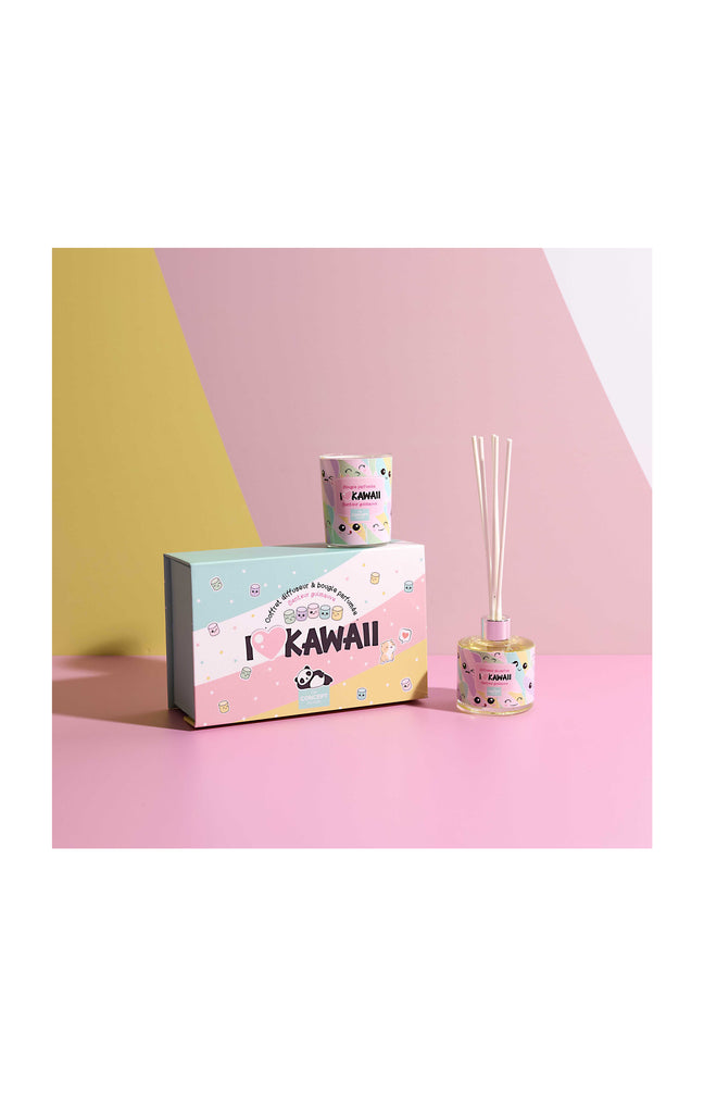 Coffret Kawaii – Bougie parfumée & diffuseur