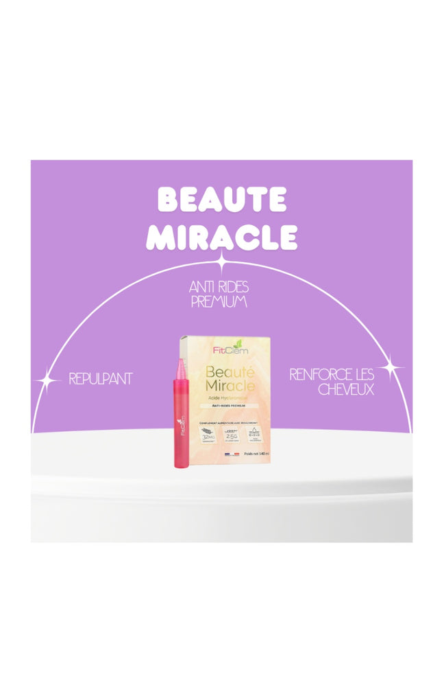 Sticks à boire anti-rides - Beauté miracle - Acide hyaluronique - 14 jours