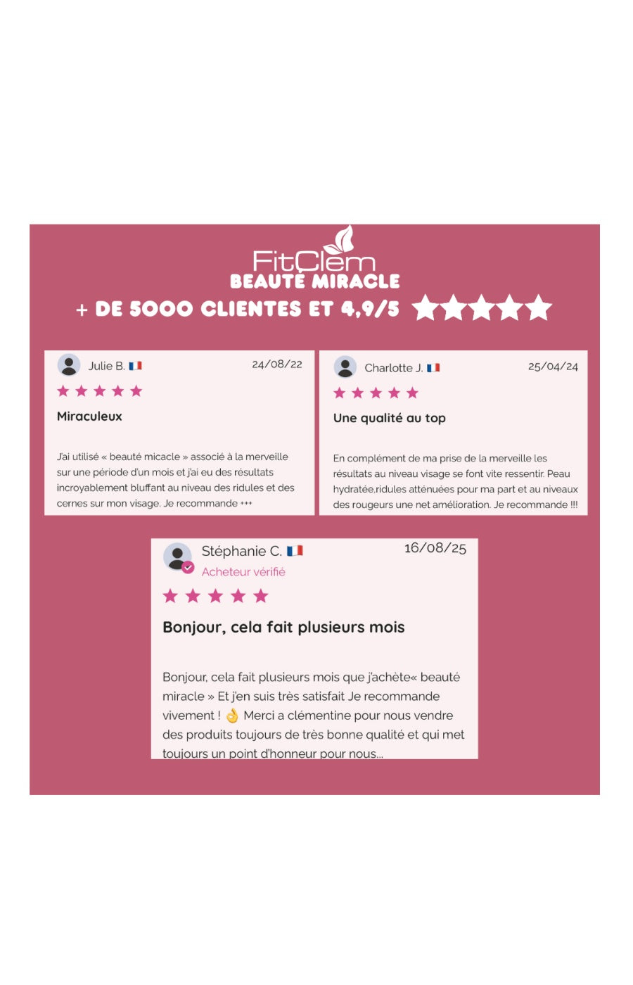 Sticks à boire anti-rides - Beauté miracle - Acide hyaluronique - 14 jours