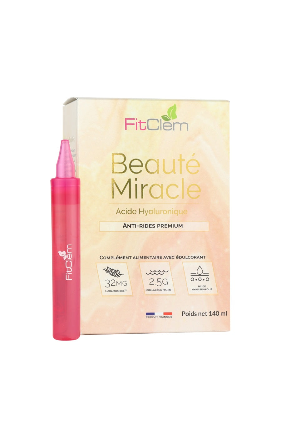 Sticks à boire anti-rides - Beauté miracle - Acide hyaluronique - 14 jours