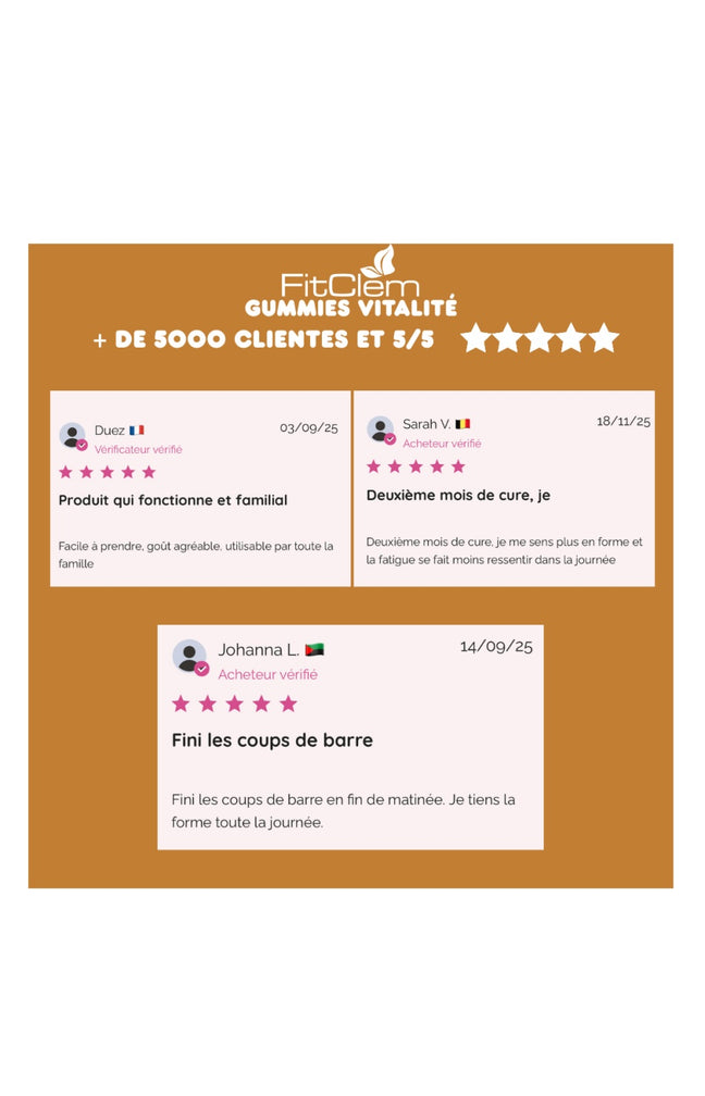 Gummies vitalité - Vitamies & zinc - Myrtille - 3 mois