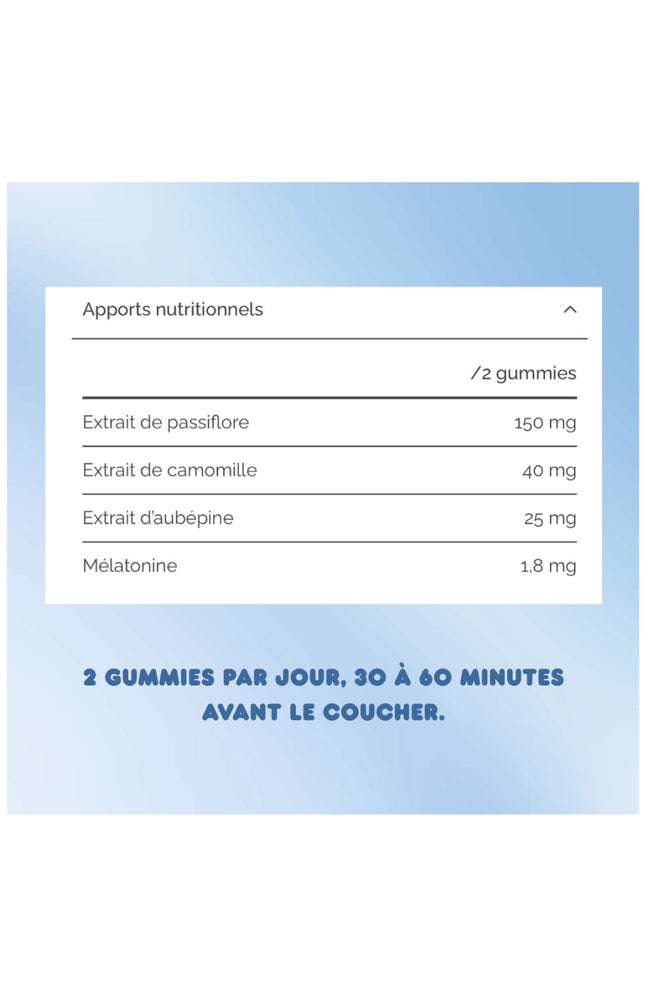 Gummies sommeil - Passiflore & camomille - 1 mois