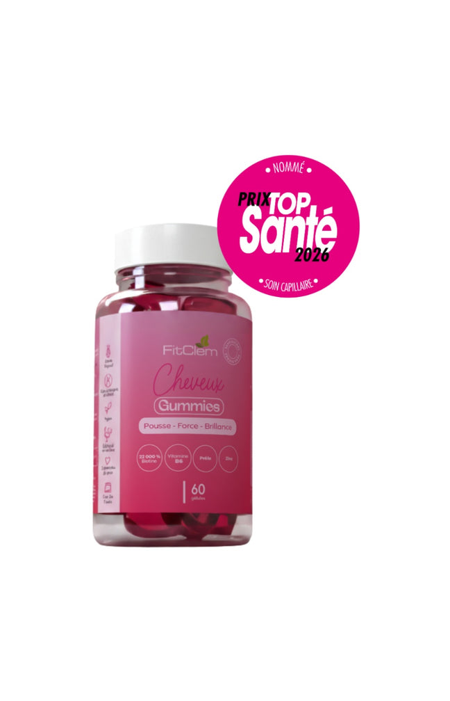 Gummies pousse & brillance cheveux - Zinc & biotine - 1 mois