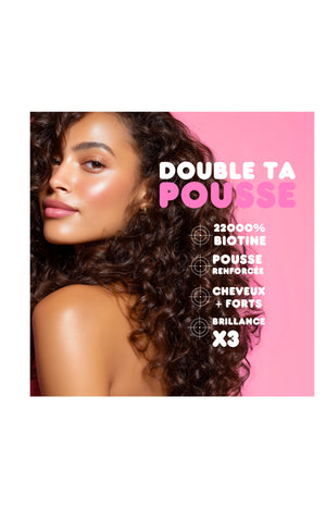 Gummies pousse & brillance cheveux - Zinc & biotine - 1 mois