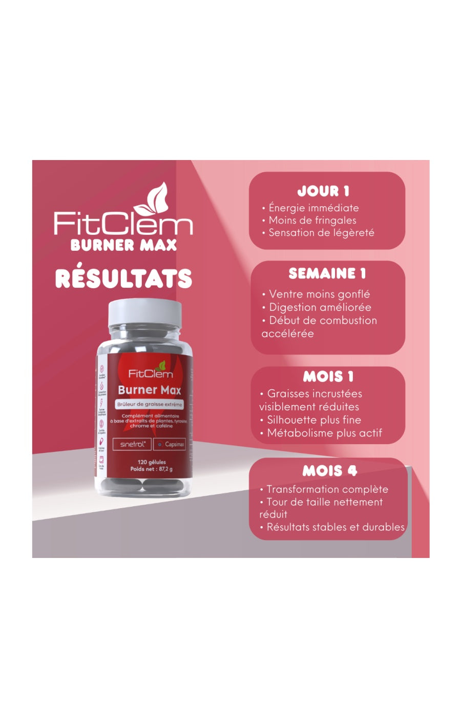 Cure brule graisse extrême - Burner Max - 1 mois
