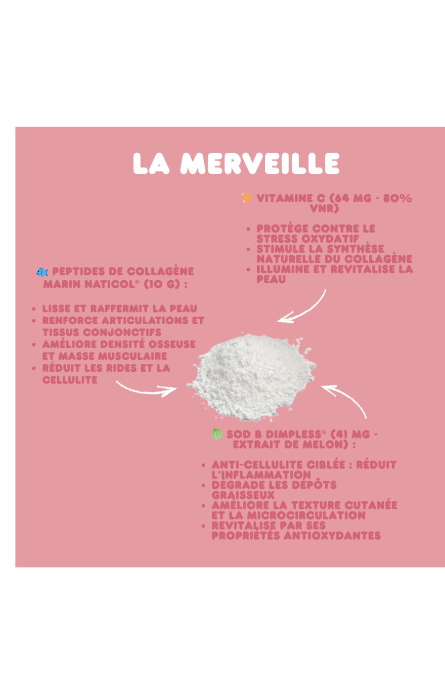 Poudre collagène marin - La Merveille - 1 mois