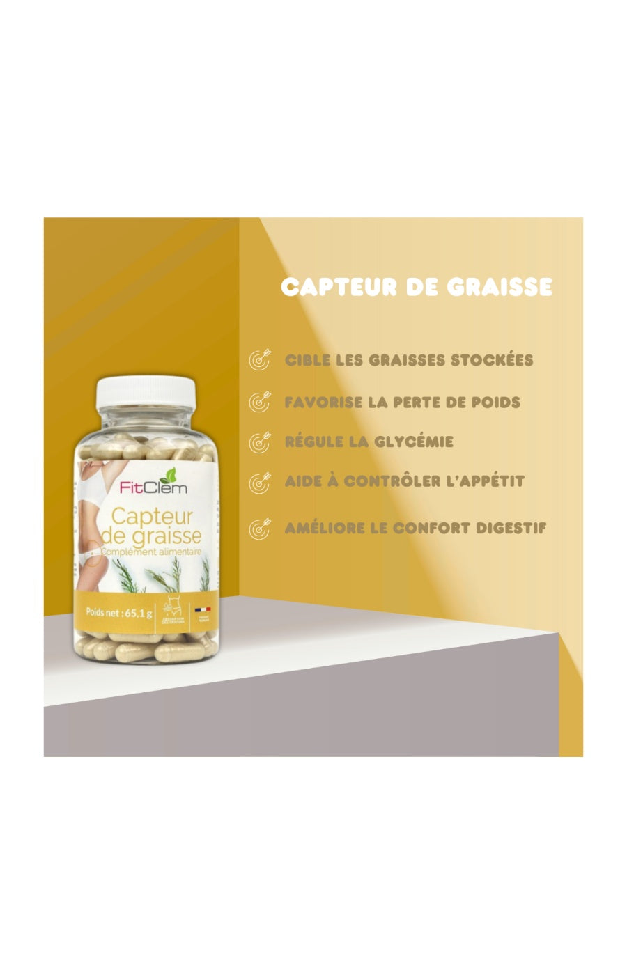Cure capteur de graisse - Chitosan & poudre de nopal - 1 mois