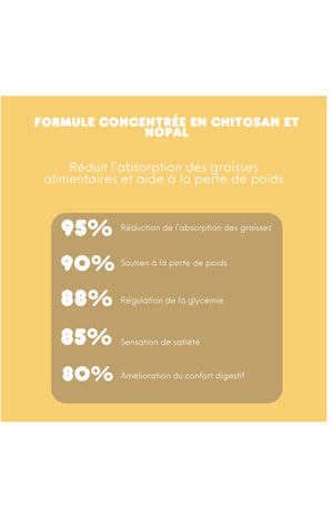 Cure capteur de graisse - Chitosan & poudre de nopal - 1 mois