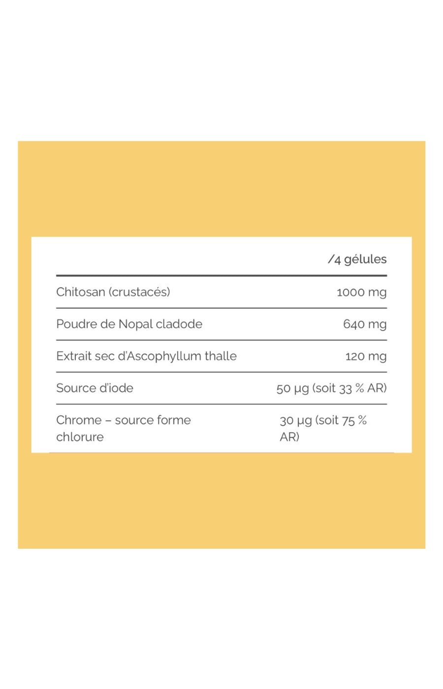 Cure capteur de graisse - Chitosan & poudre de nopal - 1 mois