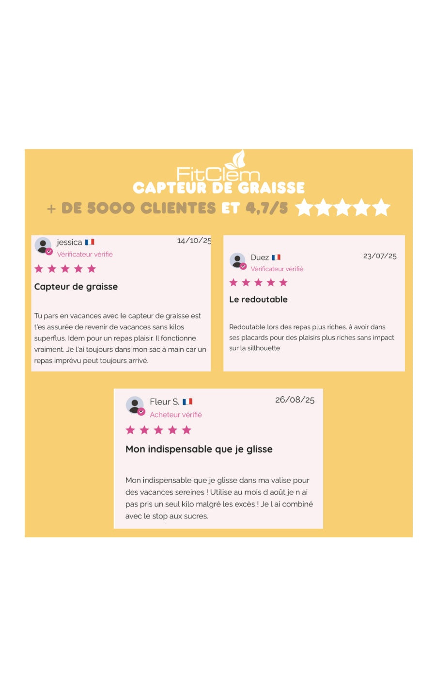 Cure capteur de graisse - Chitosan & poudre de nopal - 1 mois