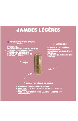 Cure jambes légères - Vigne rouge & vitamine E - 1 mois